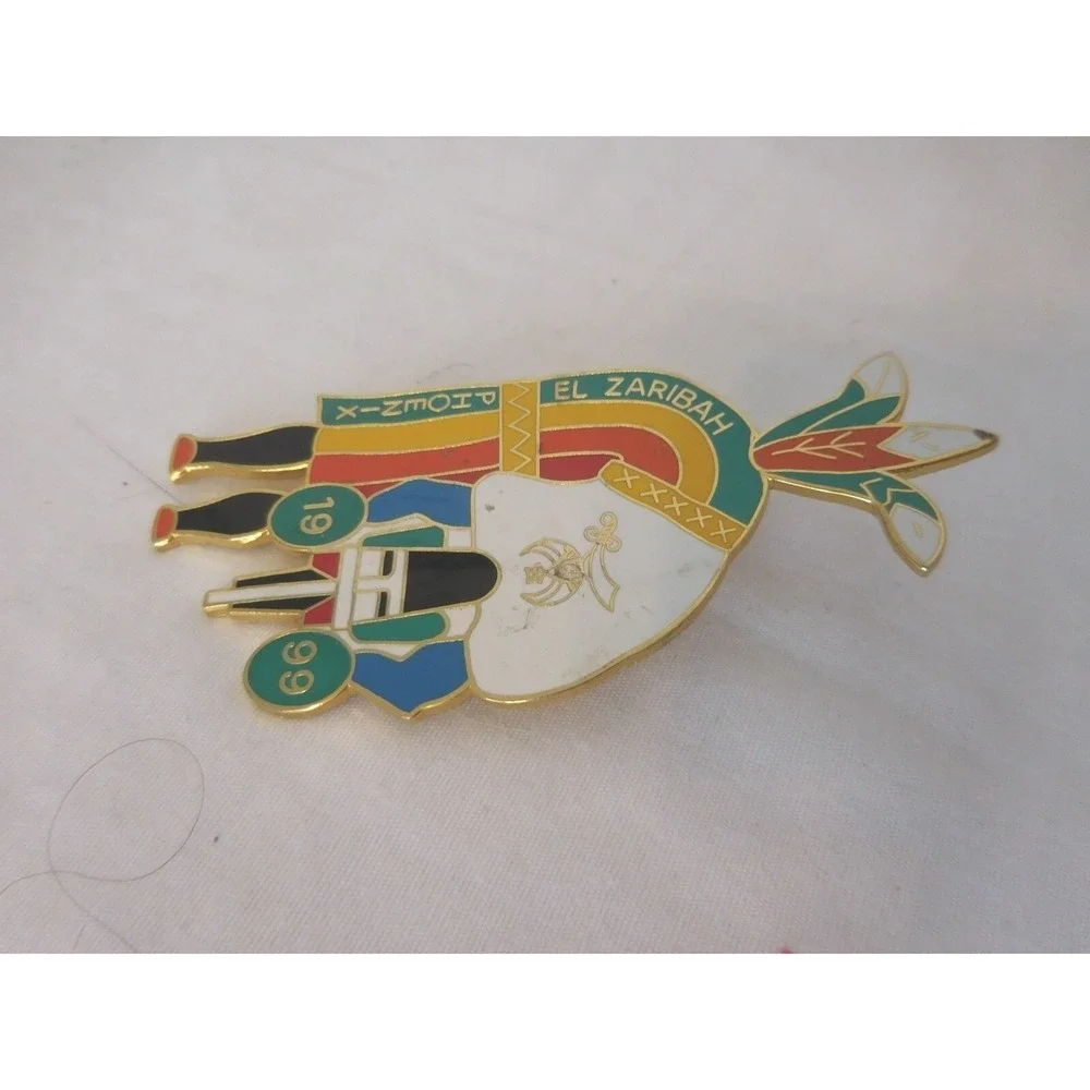 Vintage El Zaribah‎ Shrine Temple Phoenix Arizona Lapel  Bolo
